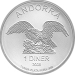Silbermünze Andorra Eagle Vorderseite